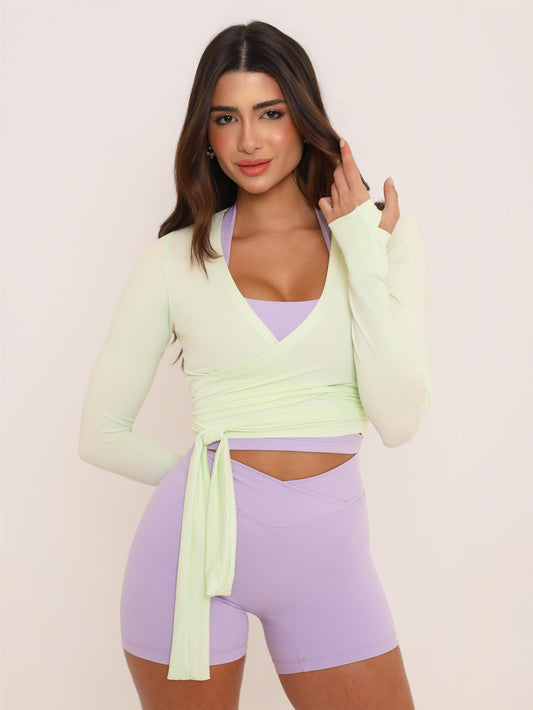 CROPPED LONG SLEEVE FRESH MINT