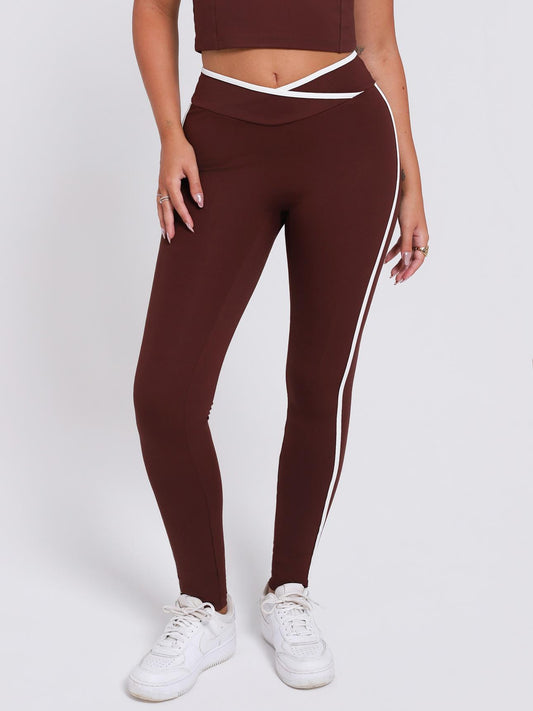 LEGGING CONTRAST ESPRESSO COM OFF