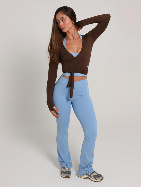 CROPPED LONG SLEEVE BROWN