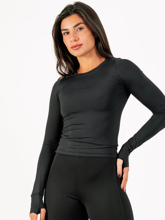 T-SHIRT MANGA LONGA FRESH PRETO