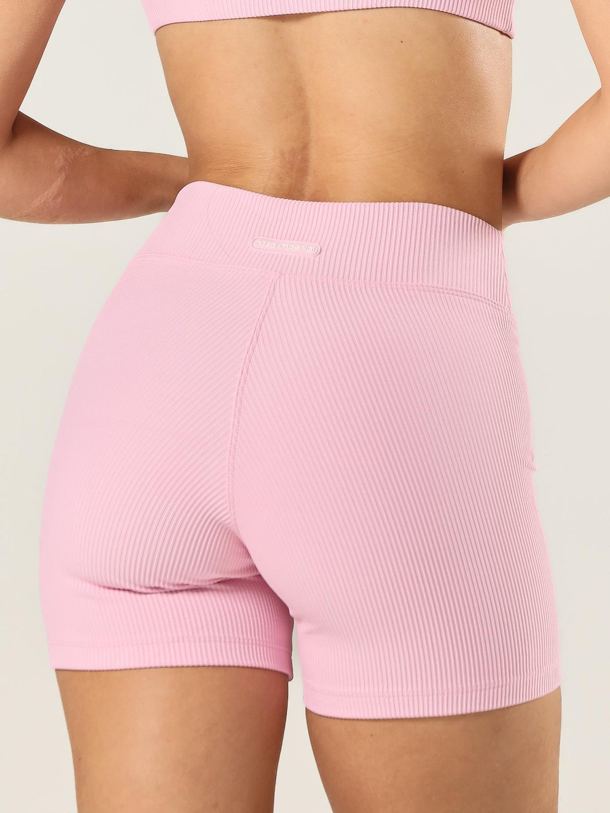 SHORT SKIN CANELADO ROSA BLUSH