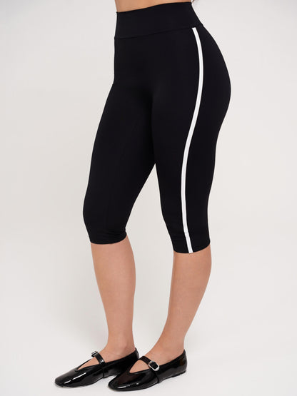 LEGGING CAPRI DUO PRETO COM BRANCO