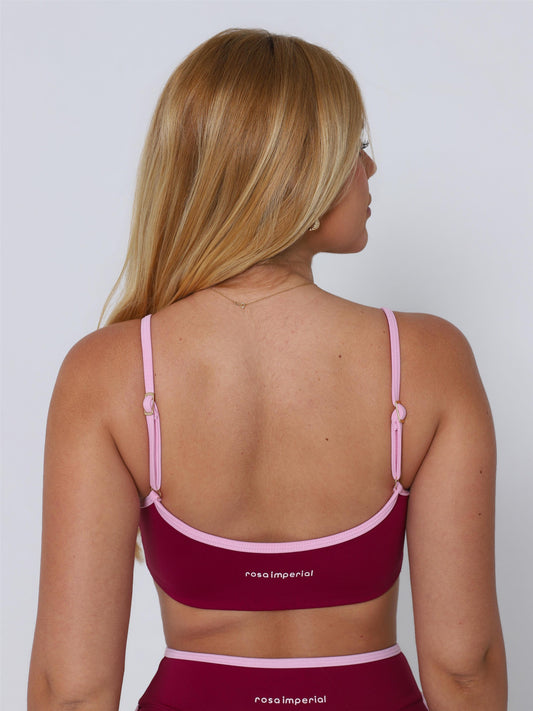 TOP CONTRAST VALENTINO COM ROSA