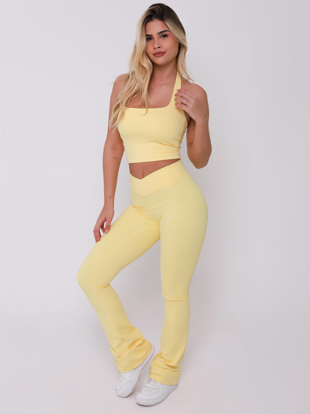 CALÇA FLARE NEW FLEX AMARELO BUTTER