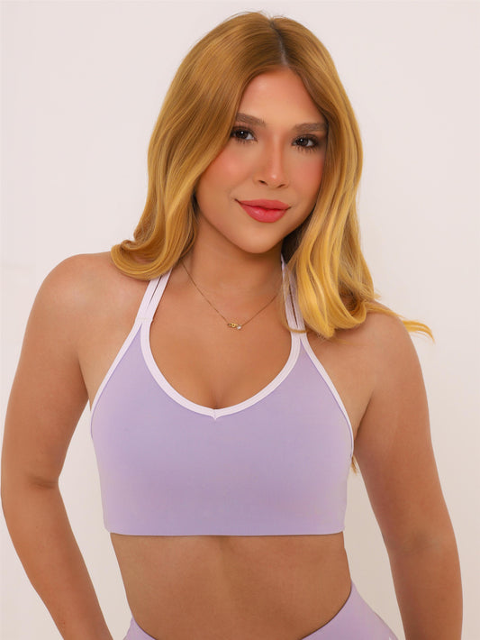 TOP TWO LAVANDA COM BRANCO