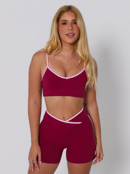 TOP CONTRAST VALENTINO COM ROSA