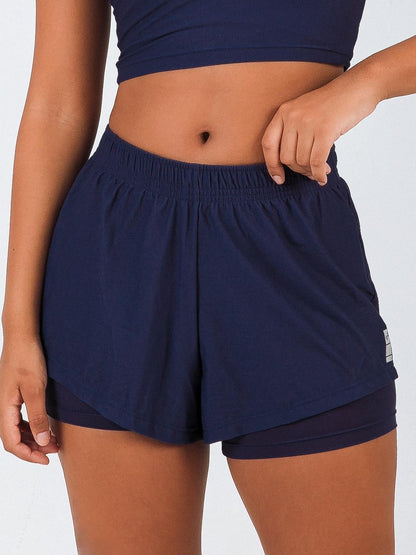 SHORT DRY REFLECT AZUL MARINHO