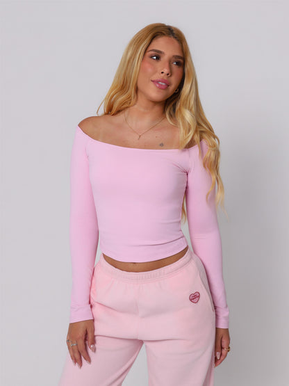 CROPPED SHOULDER ROSA BLUSH