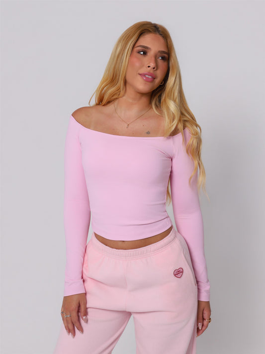 CROPPED SHOULDER ROSA BLUSH