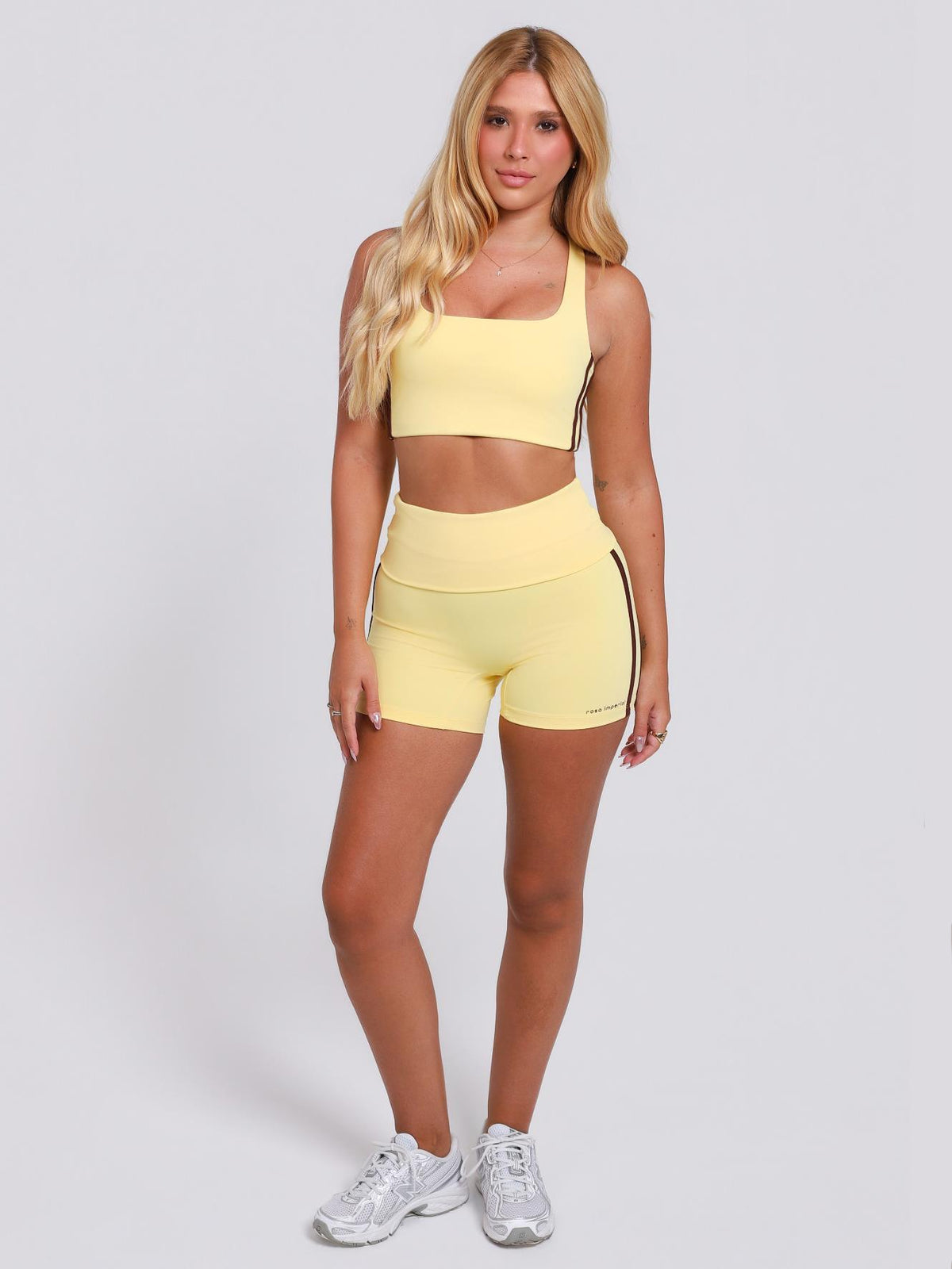 SHORT FOLD DUO AMARELO COM ESPRESSO