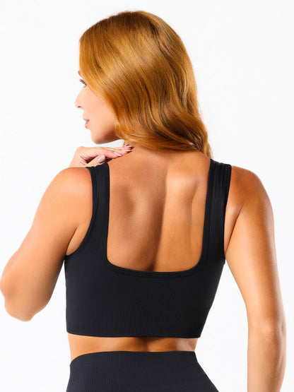 TOP SEAMLESS ESSENTIAL  PRETO