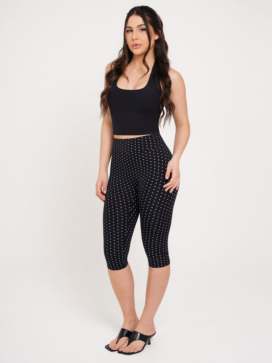 LEGGING CAPRI POÁ PRETO