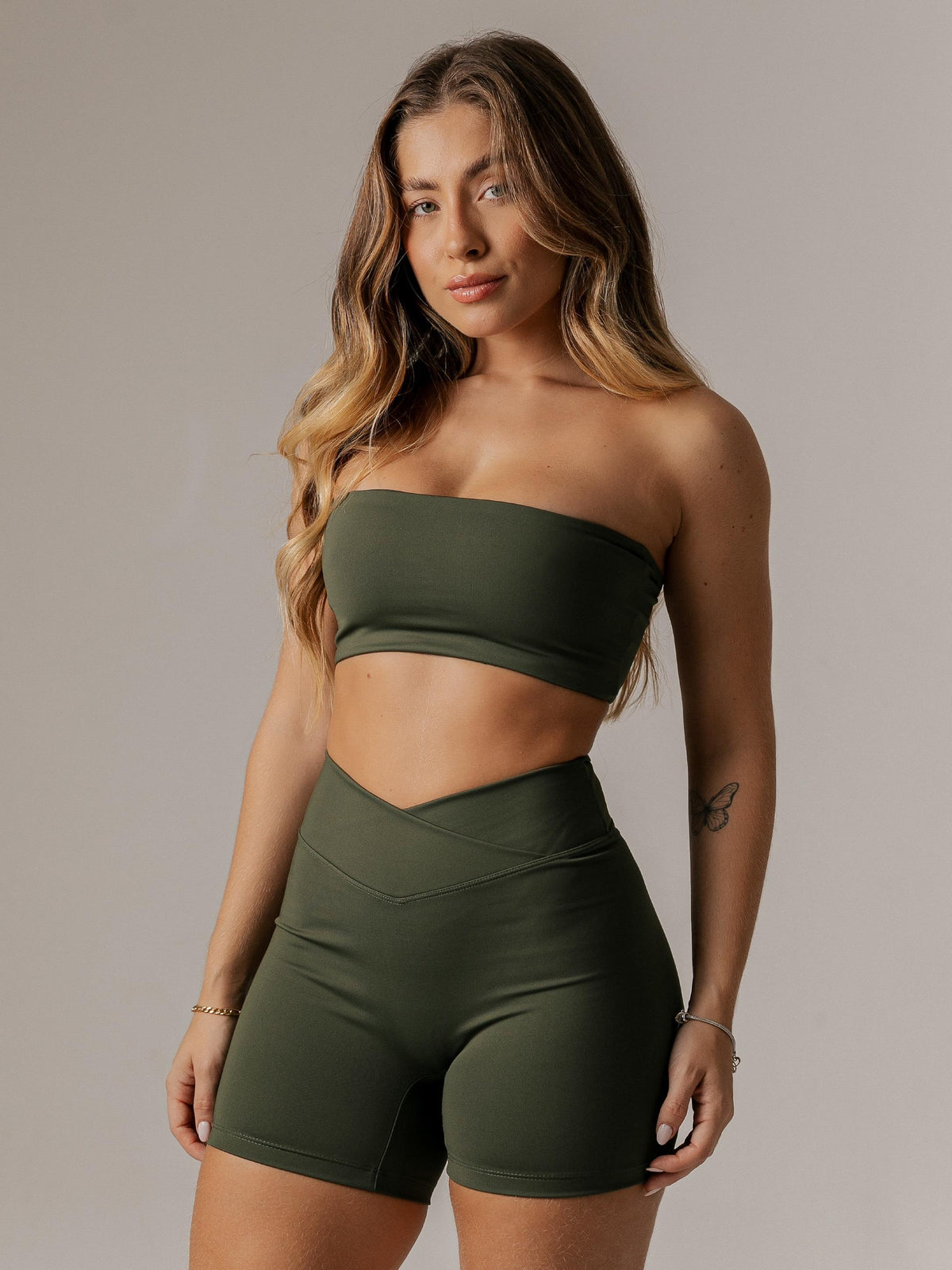 SHORT NEW FLEX VERDE MILITAR