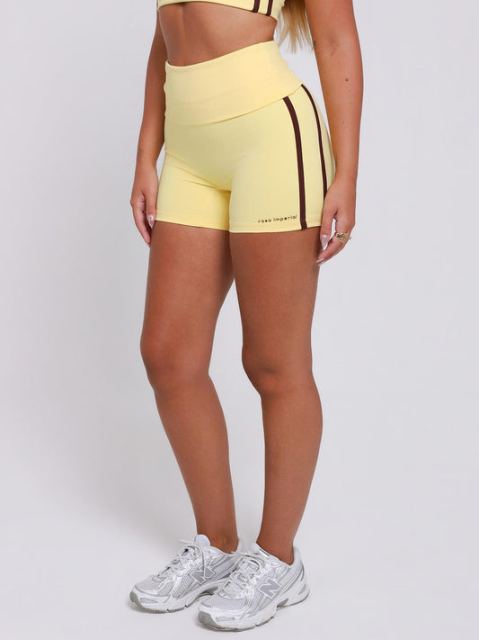 SHORT FOLD DUO AMARELO COM ESPRESSO