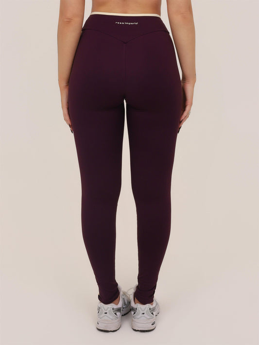 LEGGING CONTRAST WINE COM BAUNILHA