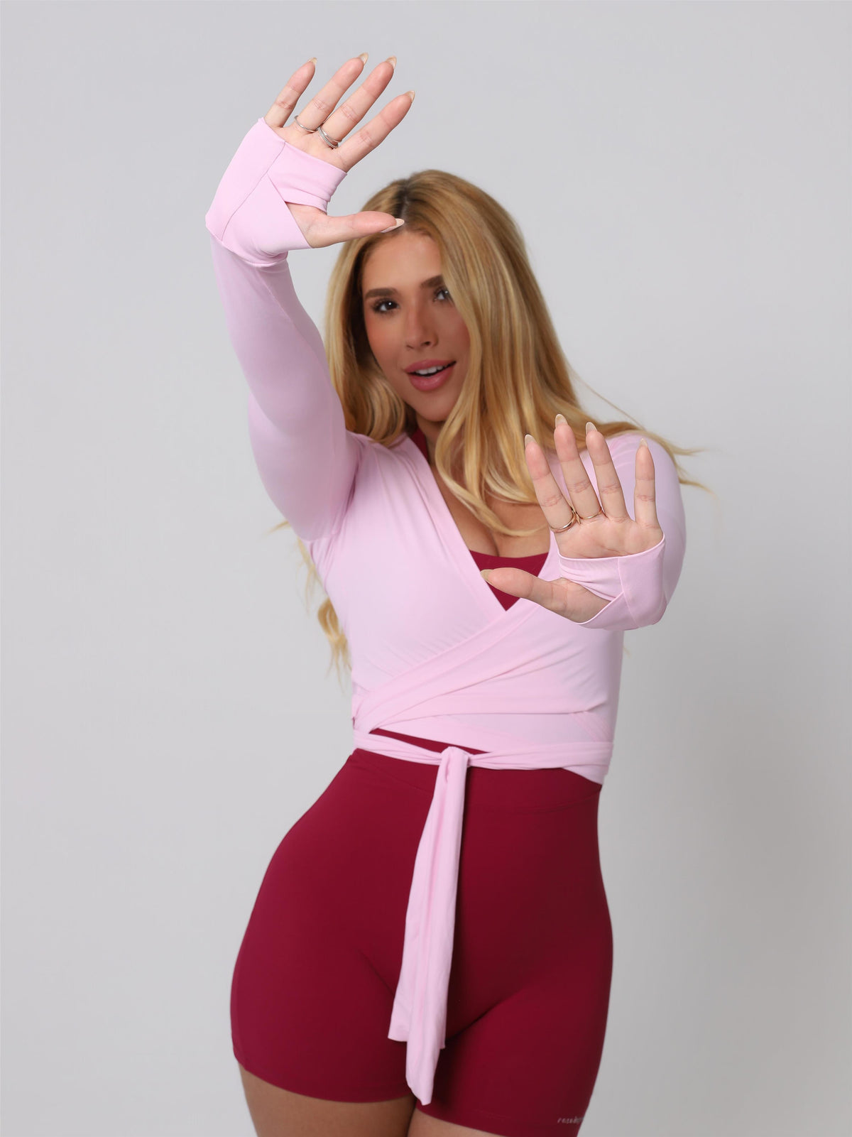 CROPPED LONG SLEEVE ROSA BLUSH