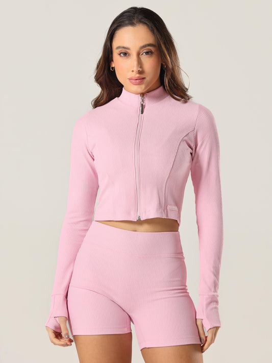 JAQUETA ZIP UP - ROSA BLUSH