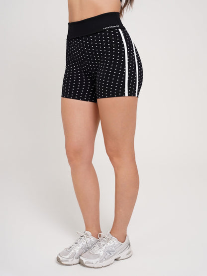 SHORT FOLD DUO PRETO COM POÁ PRETO