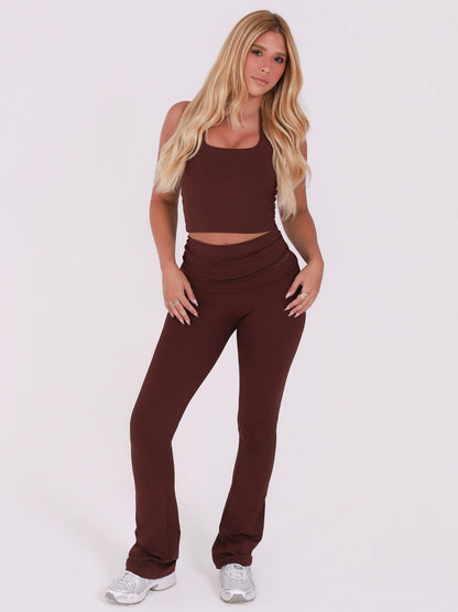 CALÇA FLARE FOLD ESPRESSO