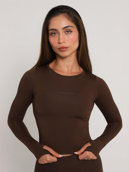 T-SHIRT MANGA LONGA FRESH BROWN