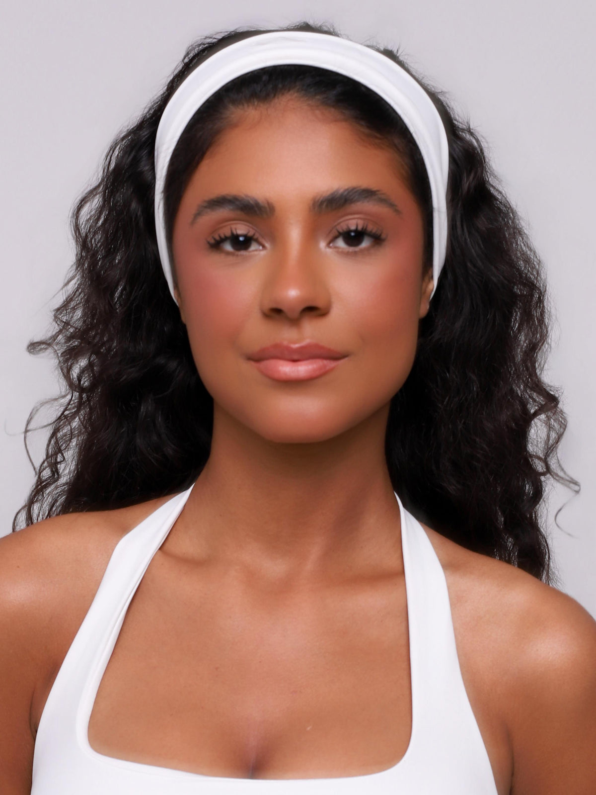 FAIXA DE CABELO BORDADA OFF WHITE